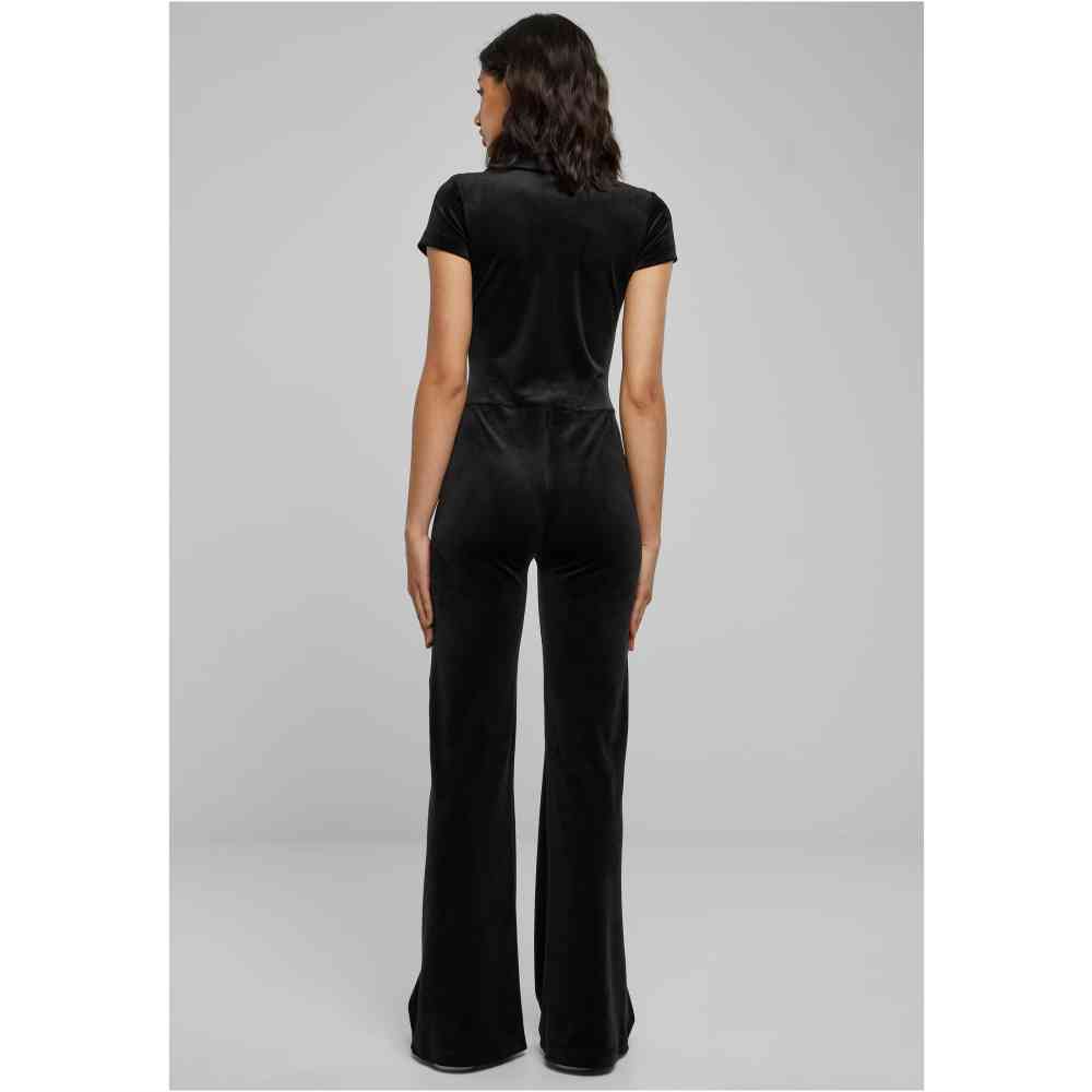 Urban Classics Velvet Jumpsuit Schwarz